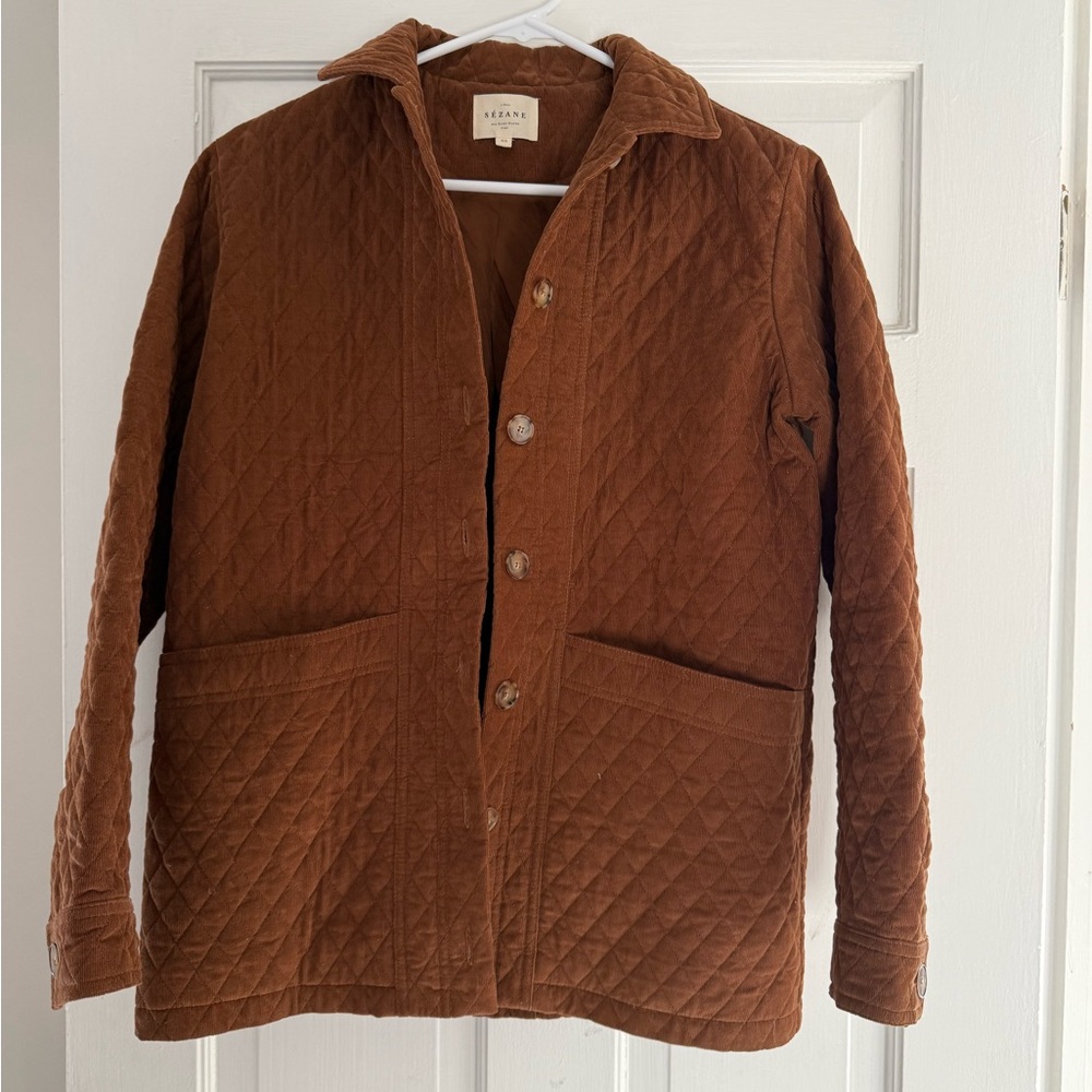 Sezane Will Brown Quilted Jacket